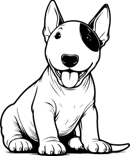 Miniature Bull Terrier illustration