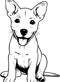 Carolina Dog illustration