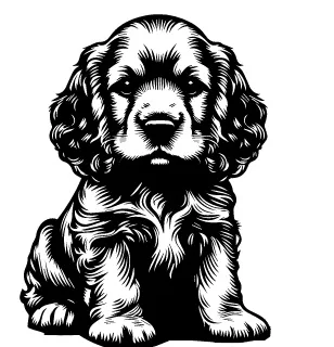 English Cocker Spaniel illustration