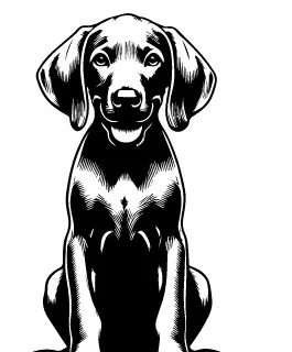 Weimaraner illustration