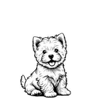 West Highland White Terrier illustration
