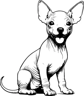 Xoloitzcuintli illustration